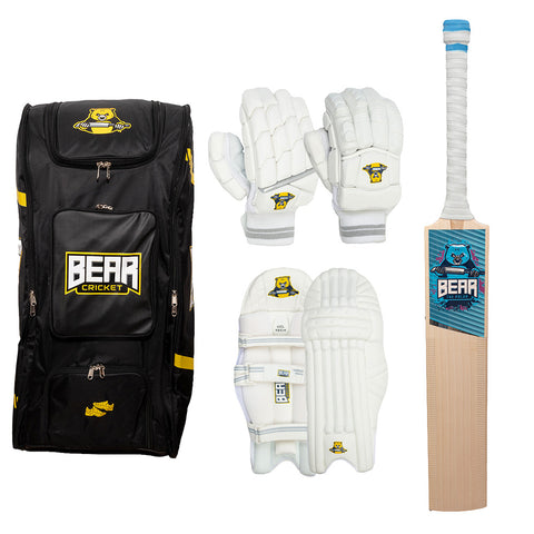 Bat, Pads and Gloves Bundle (Bag Optional)