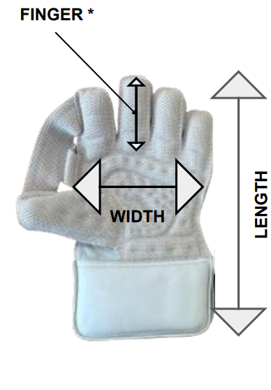 Wicket Keeping Gloves size guide